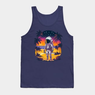 Astronaut on a Beach Tank Top